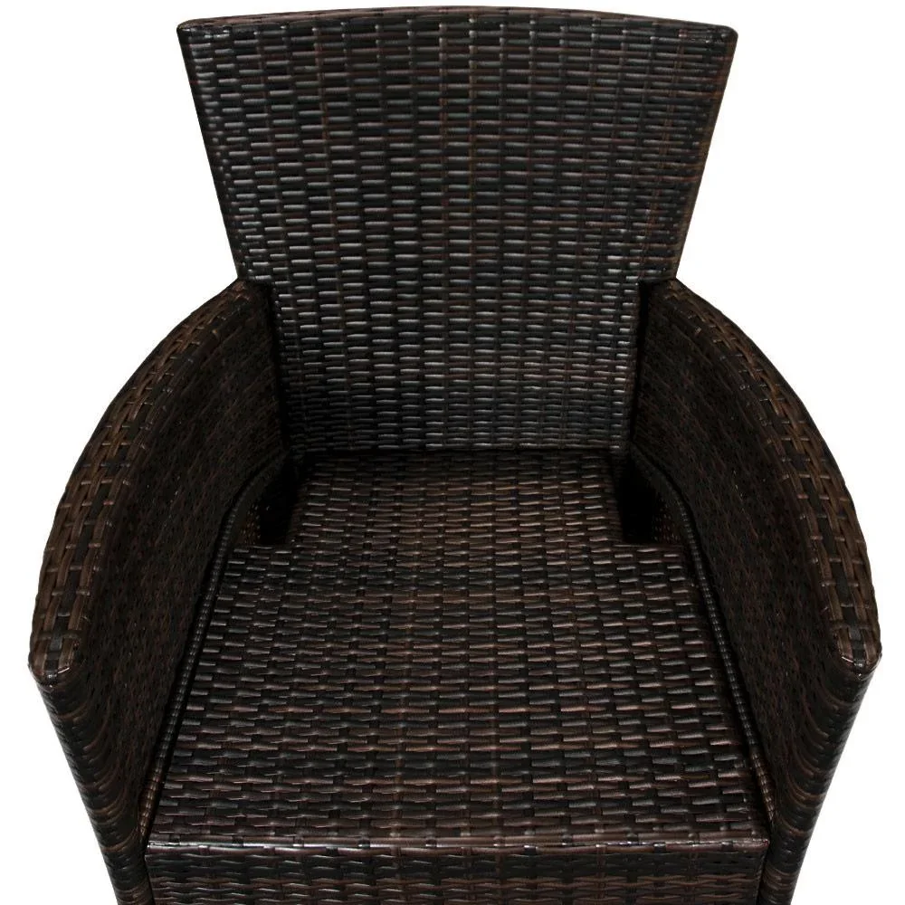 Gartenset Polyrattan Set 17 - stapelbar Bali braun - 2