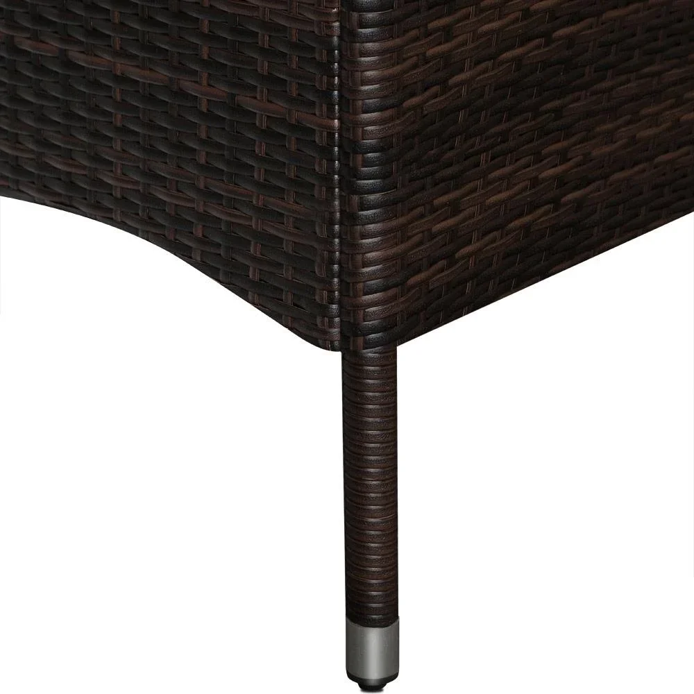 Gartenset Polyrattan Set 17 - stapelbar Bali braun - 8
