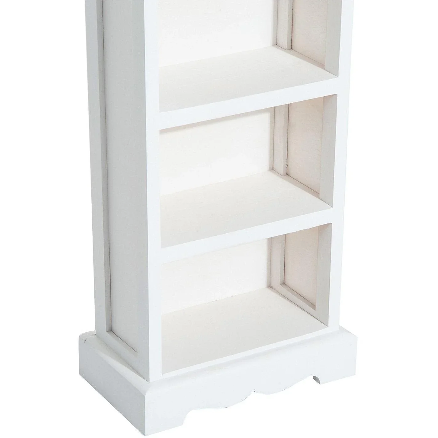 DVD Standregal Holz Turm 5 Fächer Weiß - 1