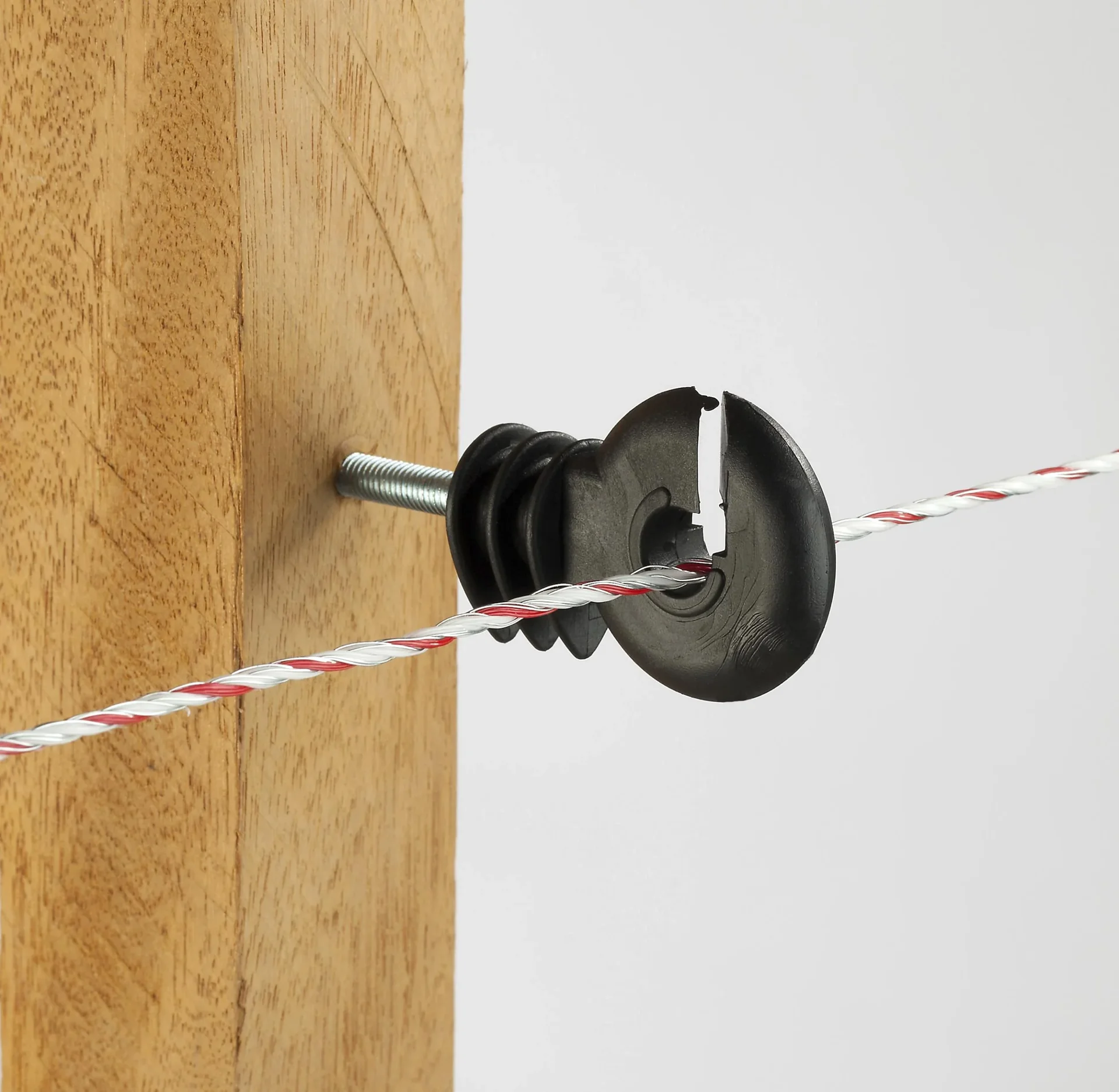 Ringisolatoren, metrisch, M6 x 80 mm für Rohrpfähle, 25 Stück - 1