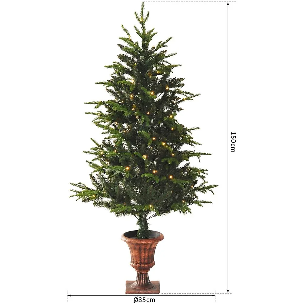 Weihnachtsbaum 150cm Tannenbaum 100 LEDs 668 Spitzen - 1