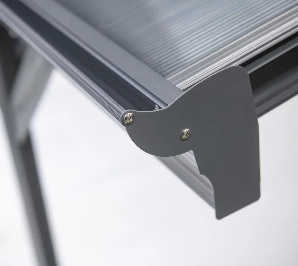 Aluminium Rundbogen Carport und Überdachung anthrazit, 505x300x220 cm - 9