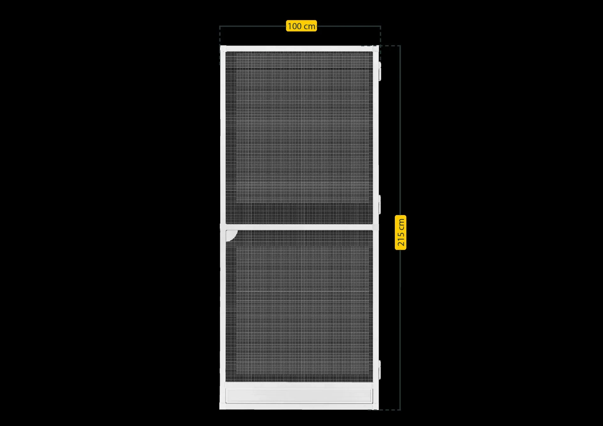 Fliegengittertür Premium, 100 x 215 cm, Farbe weiß - 2