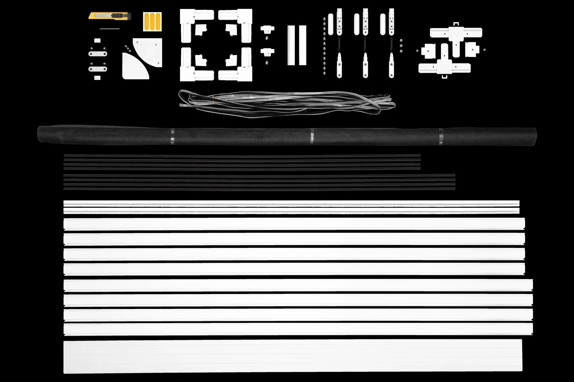 Fliegengittertür Premium, 100 x 215 cm, Farbe weiß - 4