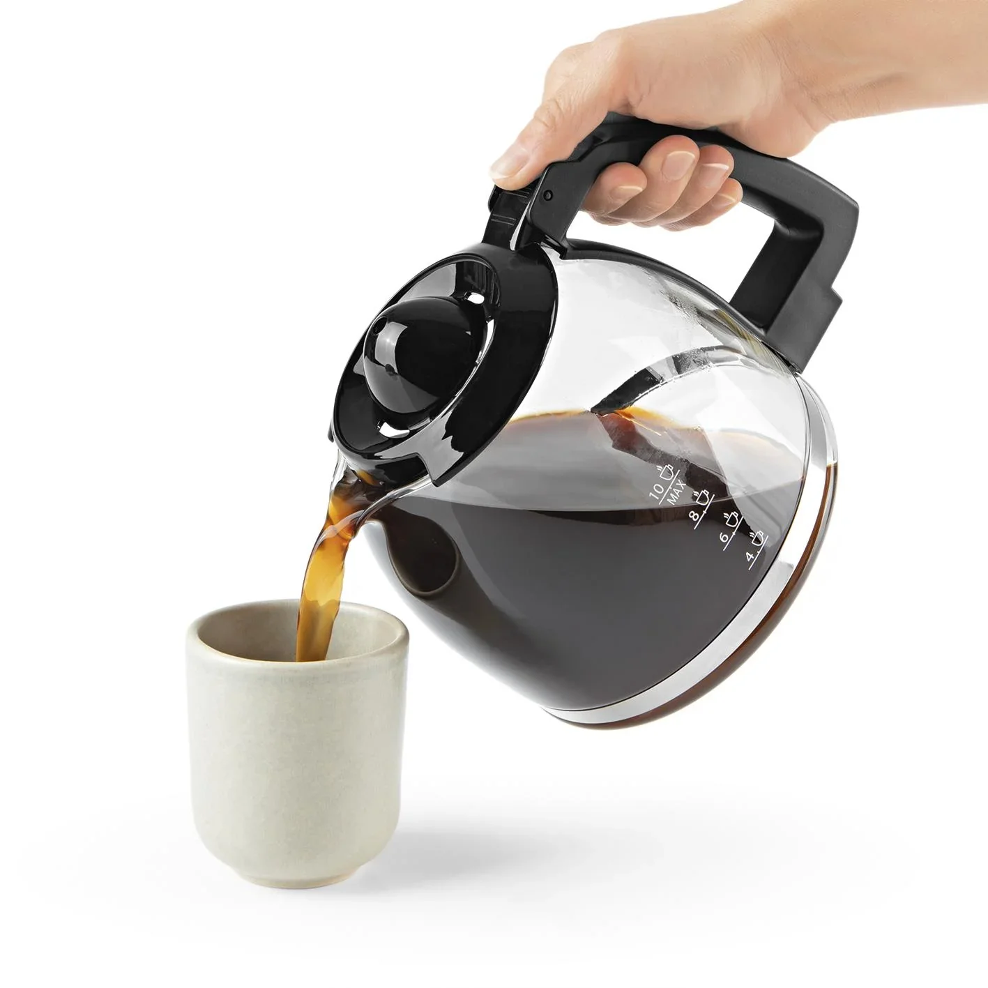 Kaffeemaschine mit Kegel-Mahlwerk "Fresh-Aroma-Perfect III Duo" mit 1,25 l Glaskanne - 1