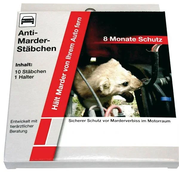 Anti Marder Stäbchen, 10 Stück mit Halter - 0