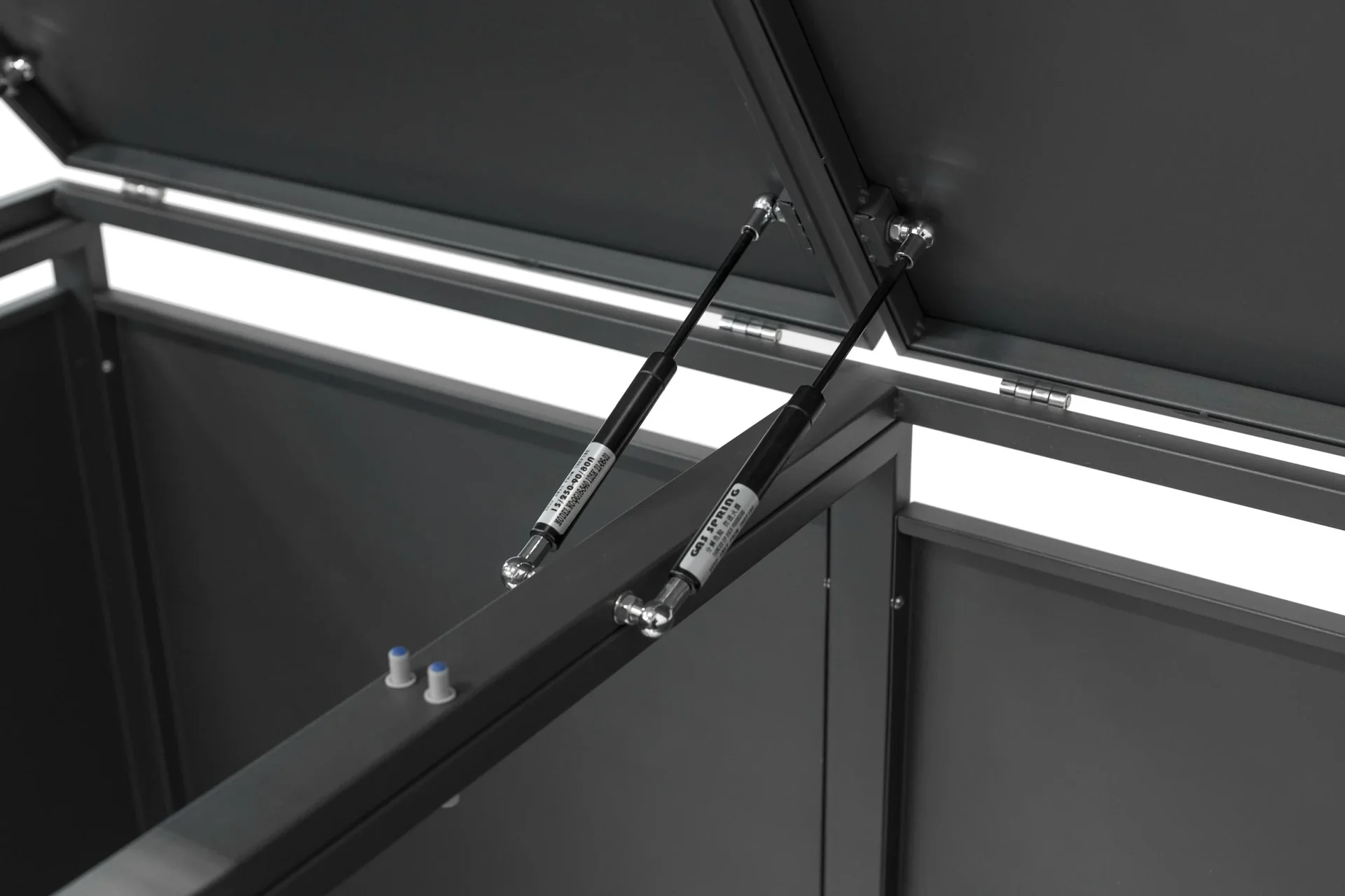 Mülltonnenbox 2-fach, 240 Liter, Holzoptik - 10