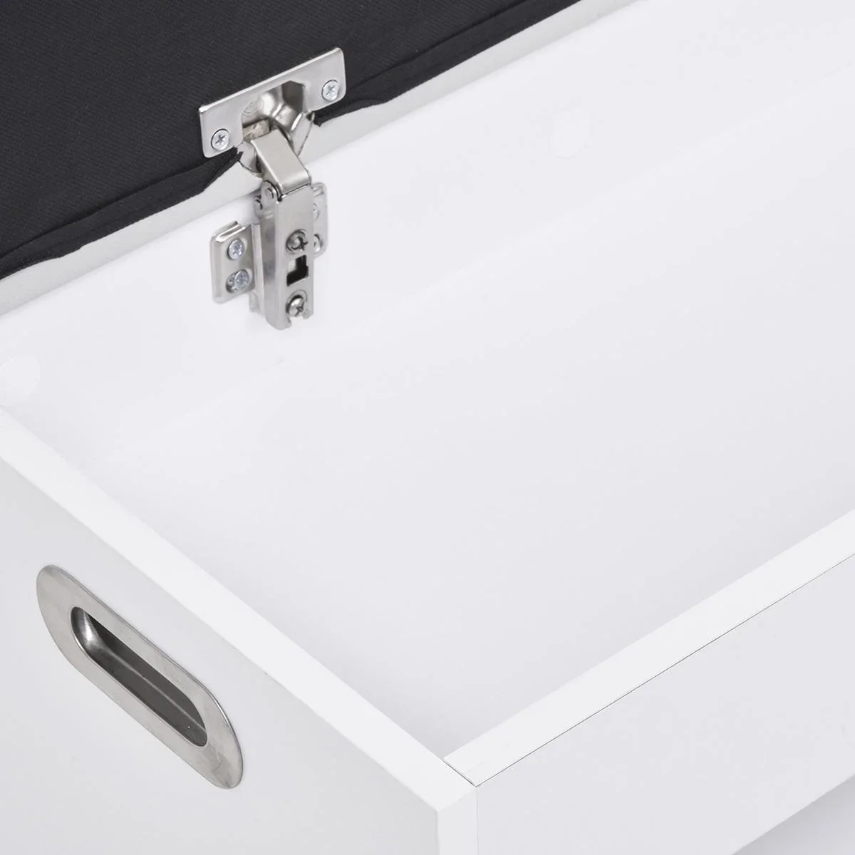 Sitzbank mit Schuhregal und Stauraum unter Polstersitzbank Weiß - 5