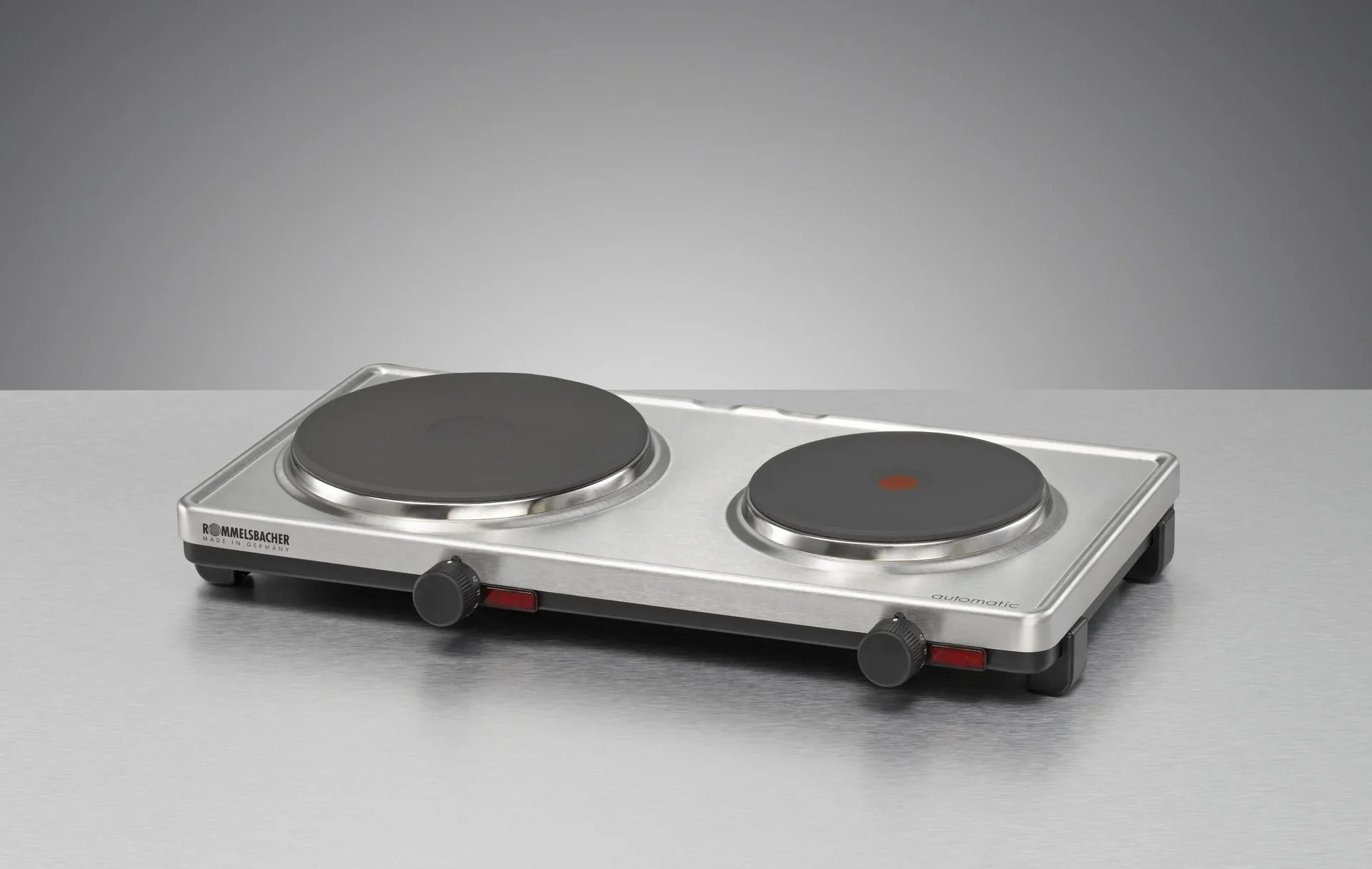 Doppelkochplatte "AK 3099/E" mit Edelstahlgehäuse, 3000 Watt - 1