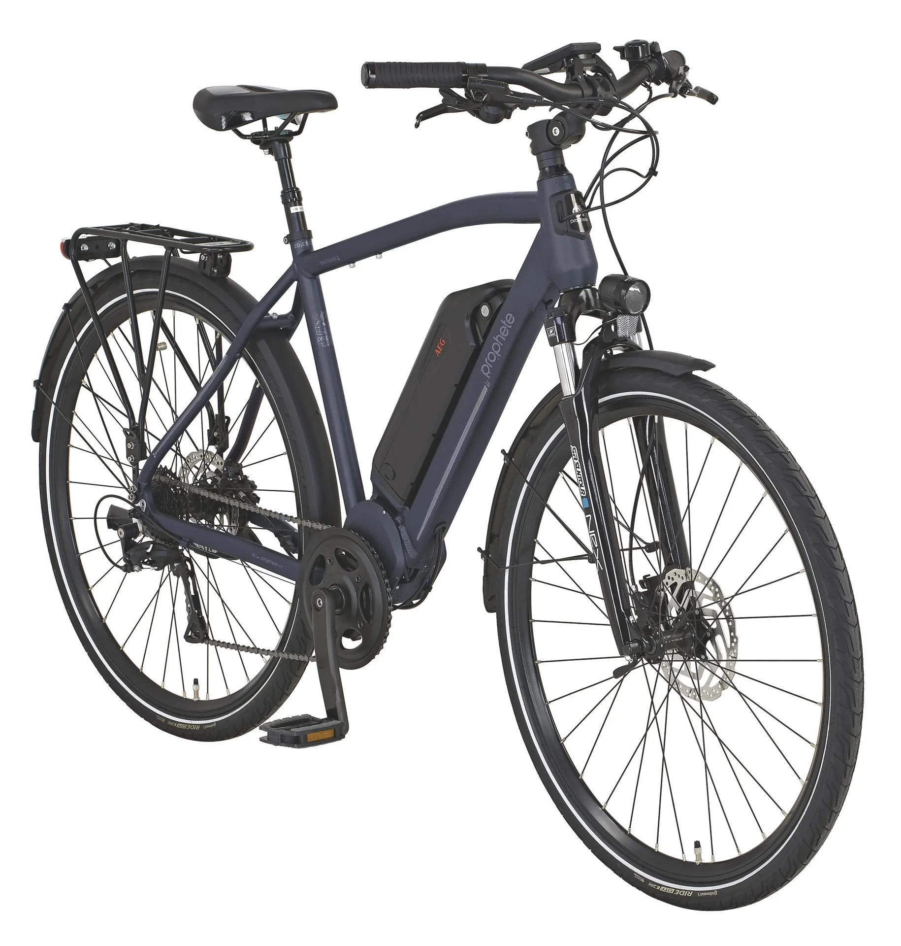 ENTDECKER 23.EMT.10 Trekking E-Bike 28" AEG EcoDrive Herren Diamant 28": Rahmengröße 52cm - 1