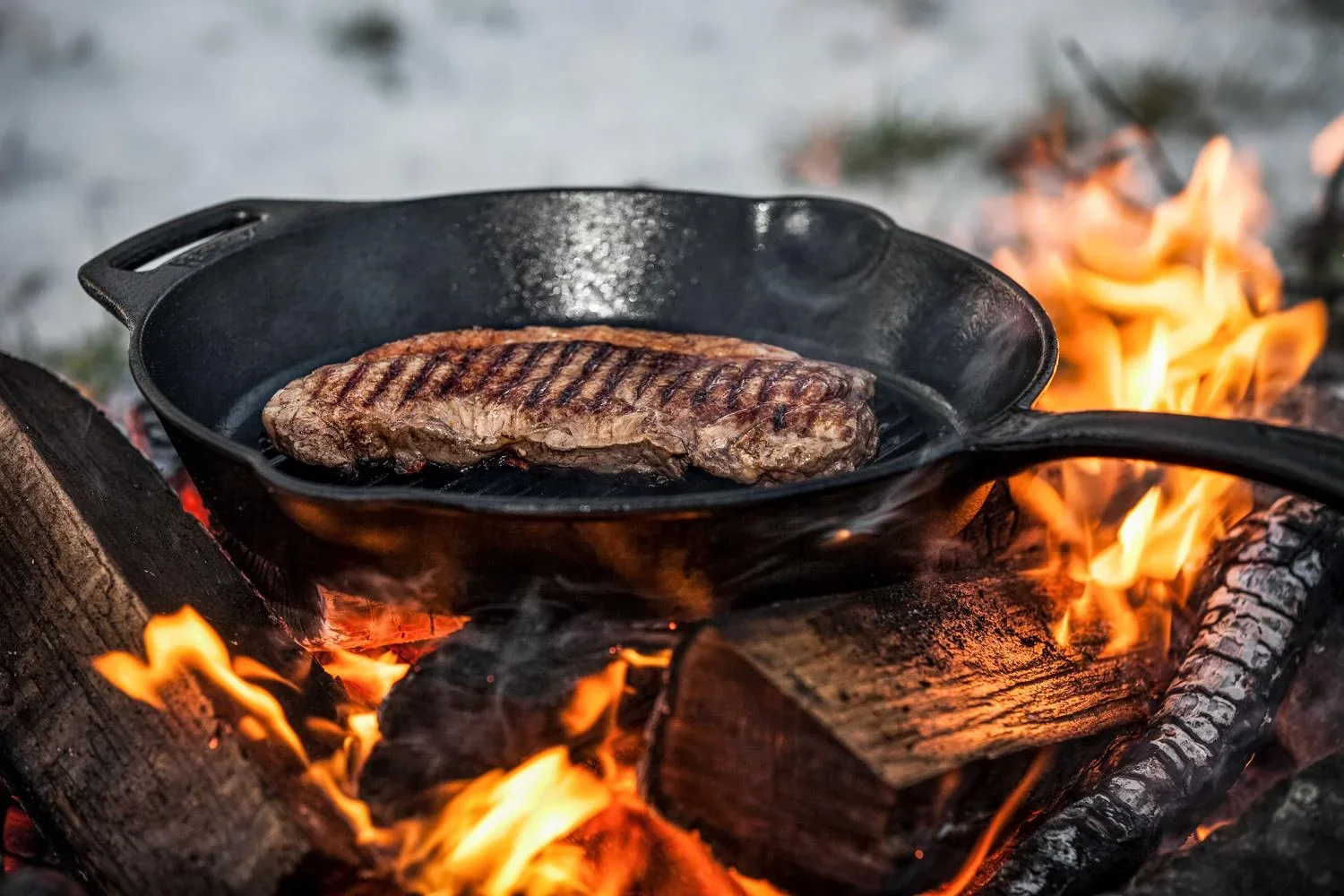 Grill-Feuerpfanne gp30 mit Stiel - 0