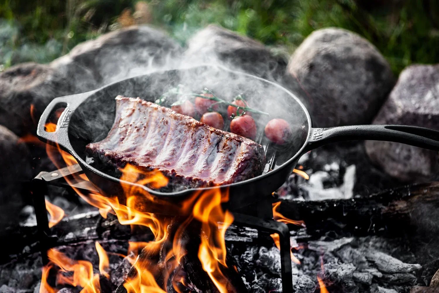 Grill-Feuerpfanne gp30 mit Stiel - 5