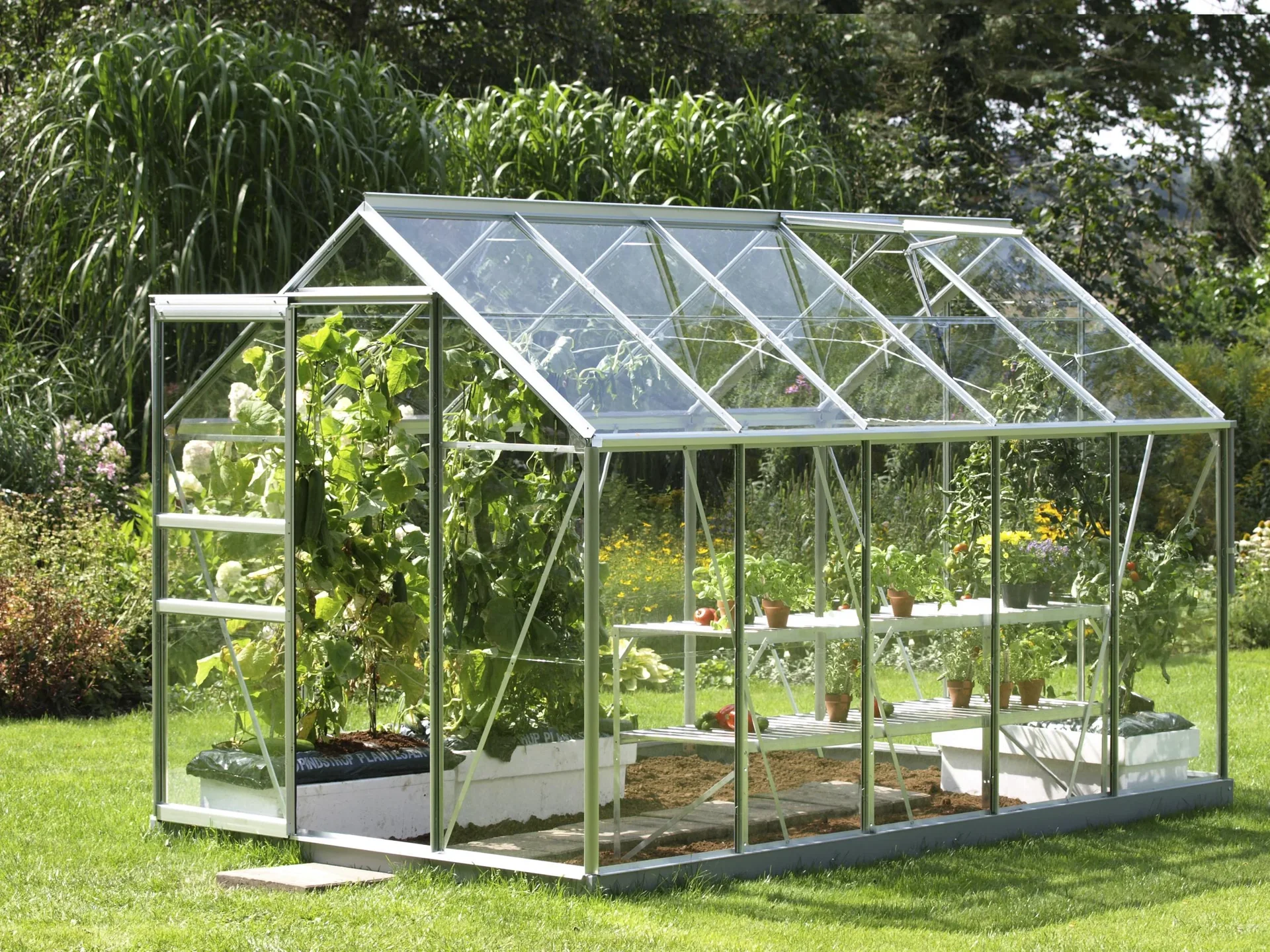 Gewächshaus Venus 6200 ESG 3 mm, Farbe alu - 2