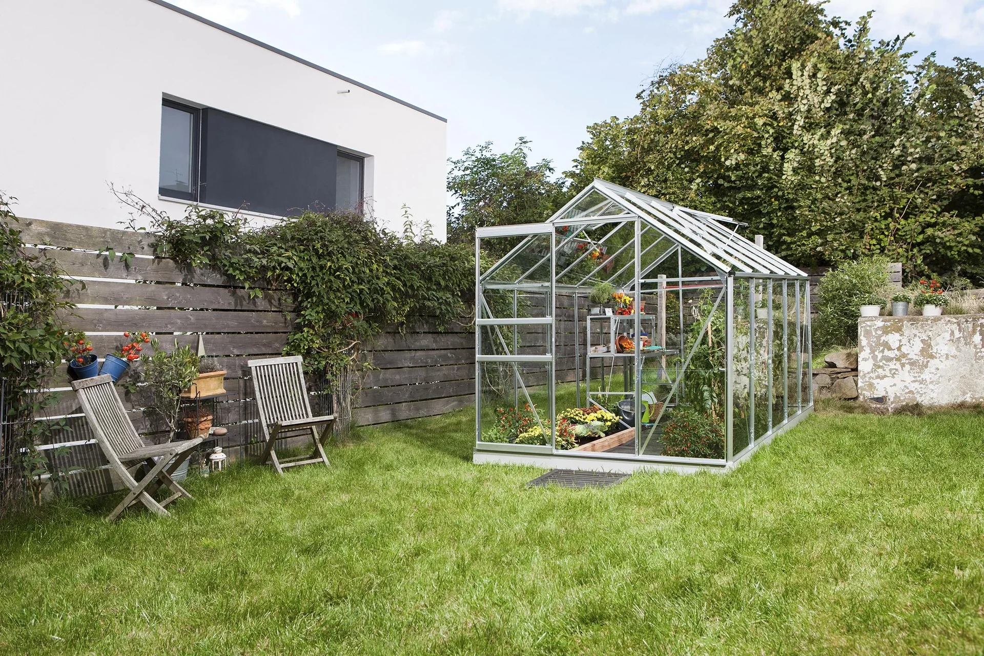 Gewächshaus Venus 6200 ESG 3 mm, Farbe alu - 5