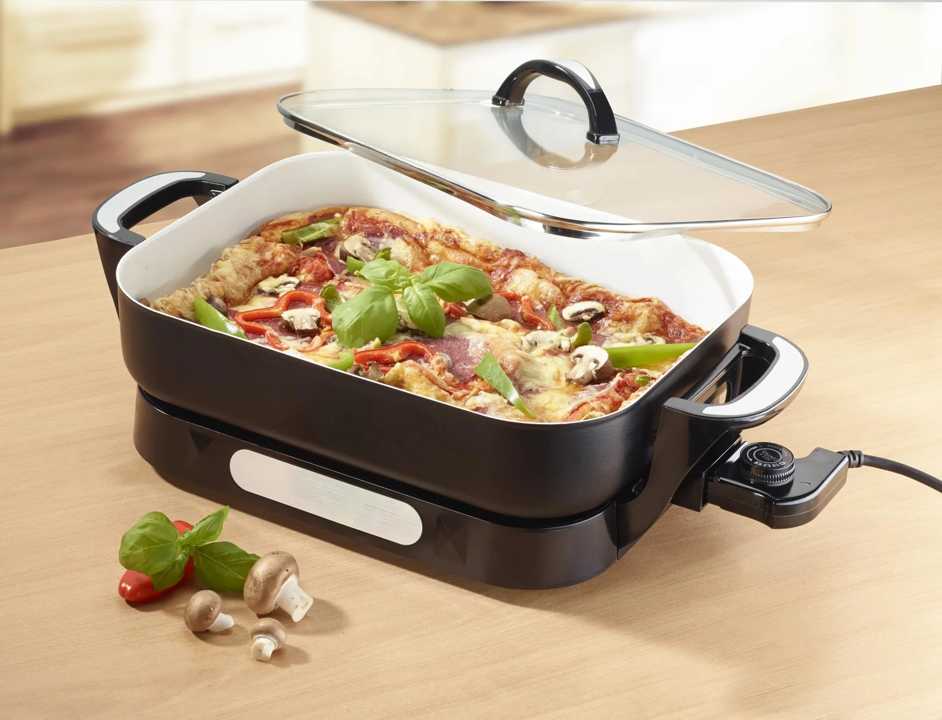 Keramik Multi-Buffetpfanne, 1500 Watt, mit Glasdeckel - 9
