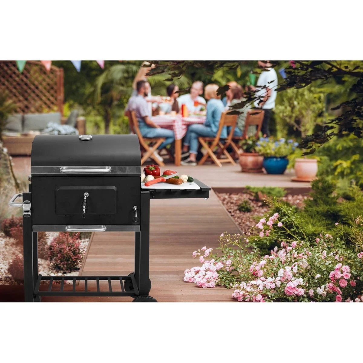 NL Holzkohlegrill - BBQ Grill Deluxe - 57 x 37 cm - 1