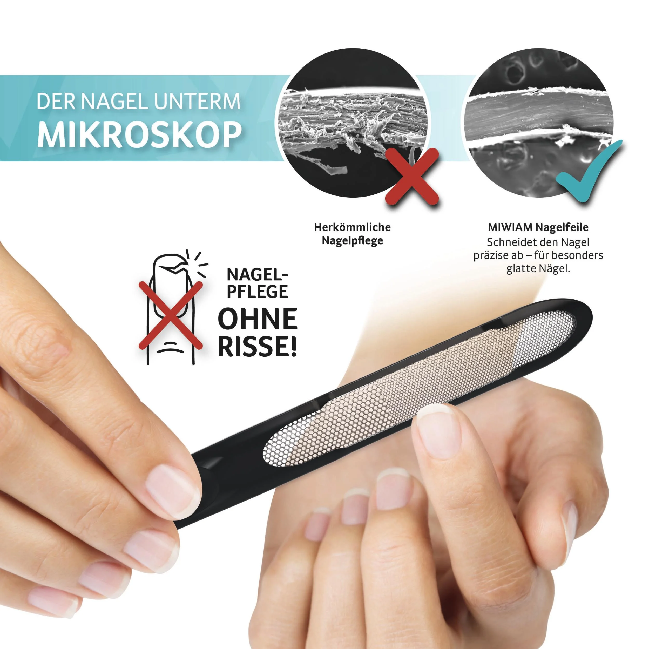 Nagelfeile „MIWIAM MIA MIA“, 18,5 cm, Schwarz - 9