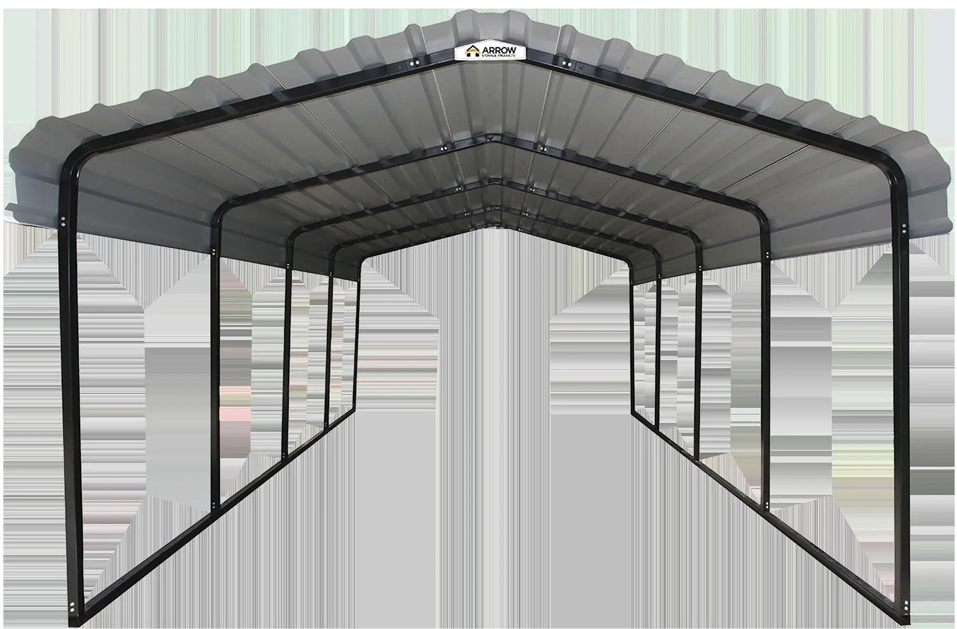 ShelterLogic Stahlcarport Neapel 370x610 cm beige/schwarz - 2