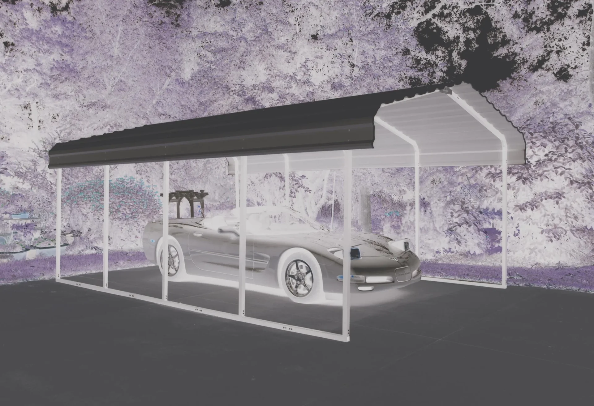 ShelterLogic Stahlcarport Neapel 370x610 cm beige/schwarz - 4