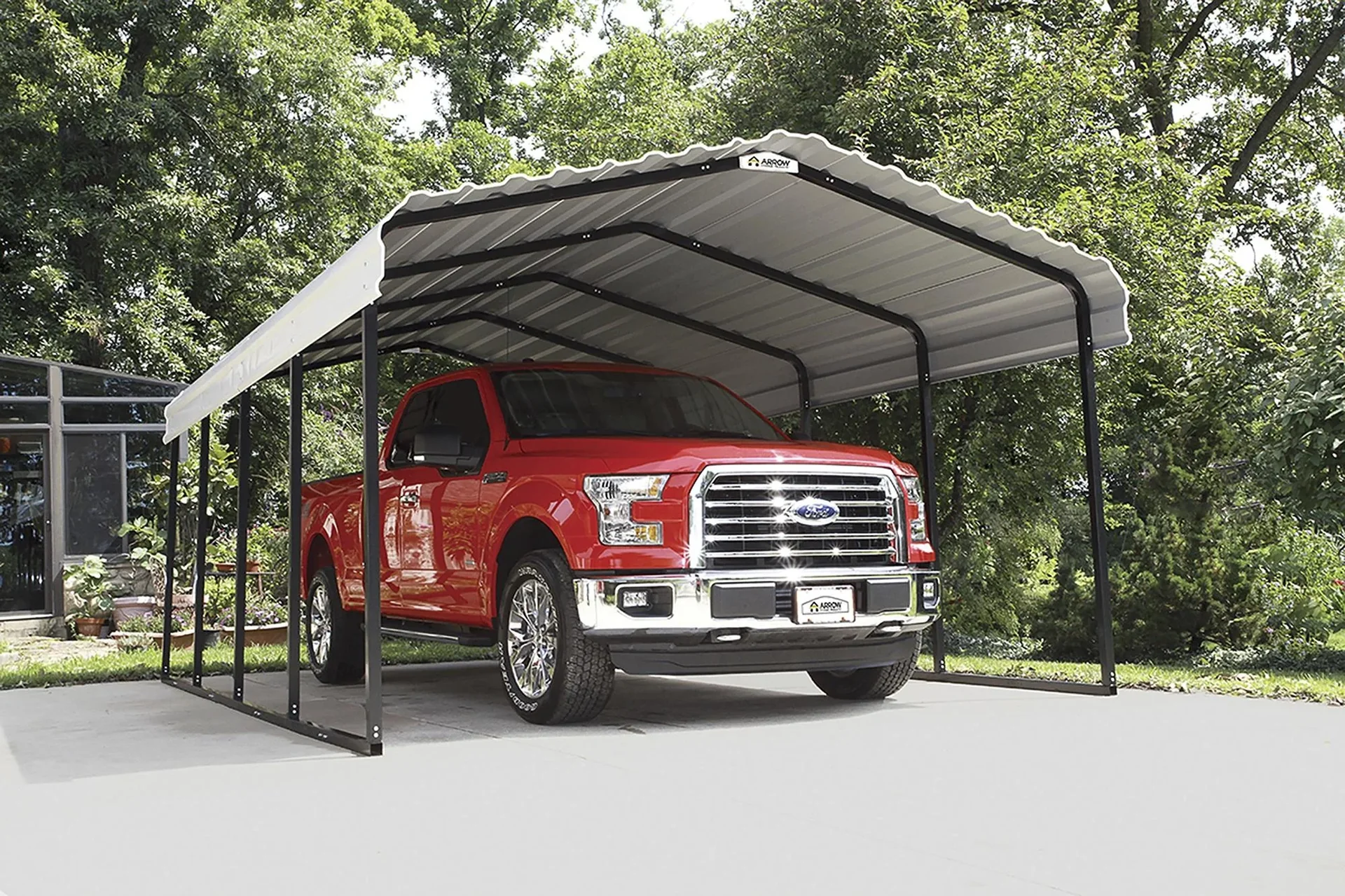 ShelterLogic Stahlcarport Neapel 370x610 cm beige/schwarz - 8