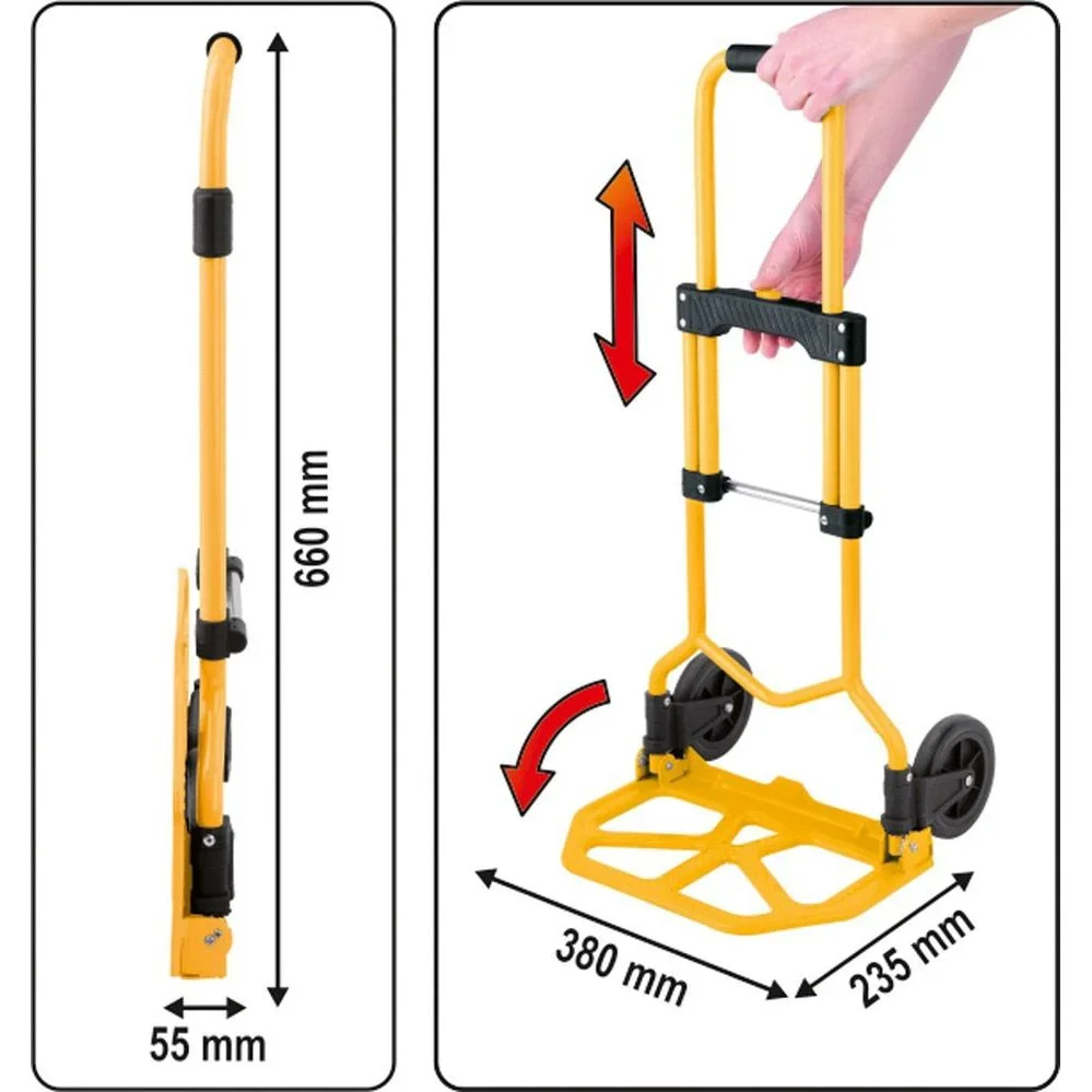 VOREL Faltbarer Wagen - Tragfähigkeit 70 kg - 38 x 23,5 cm - 1