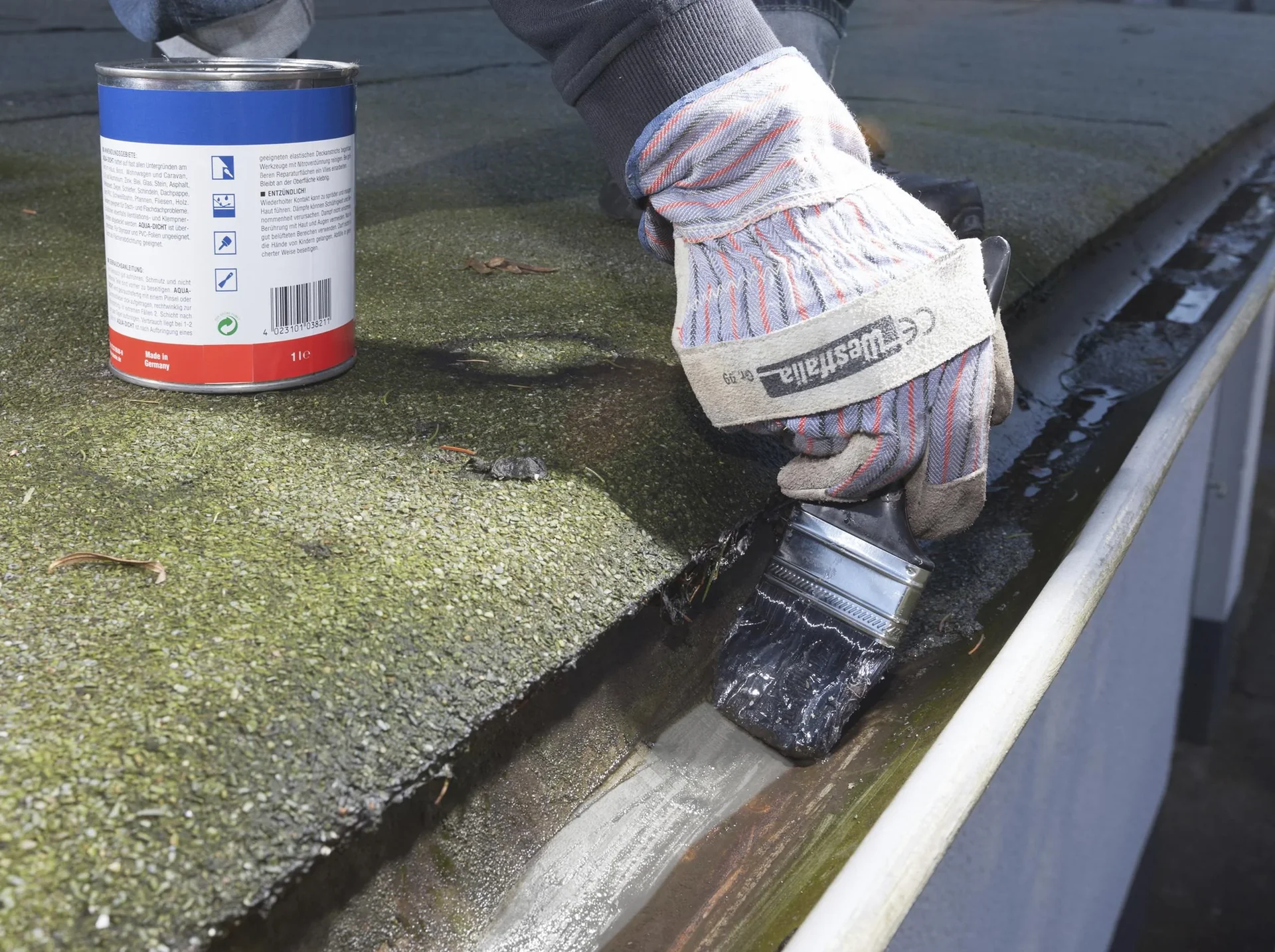 Aqua Dicht - transparente Abdichtmasse, faserverstärkt, 1 L Dose - 1