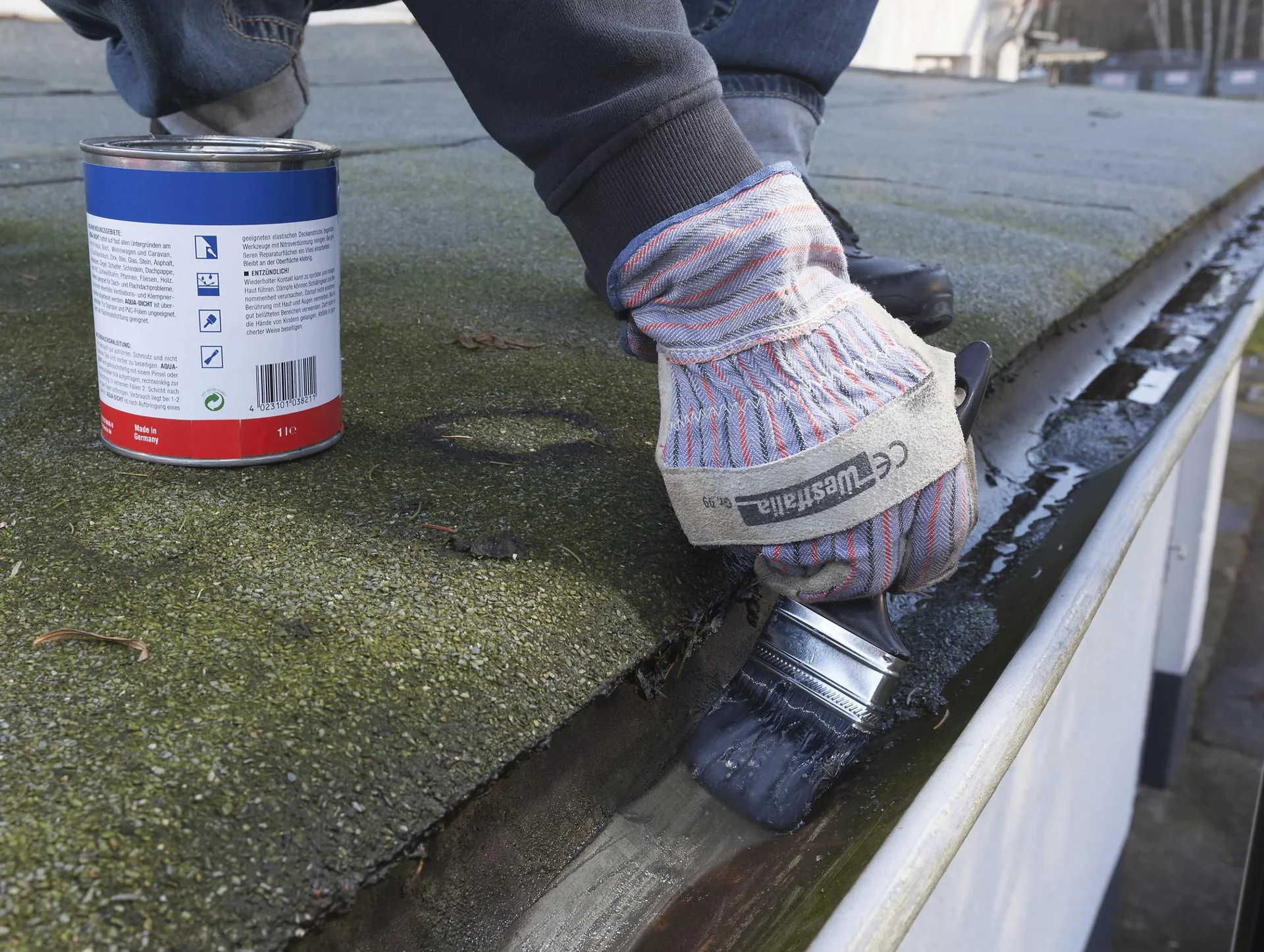 Aqua Dicht - transparente Abdichtmasse, faserverstärkt, 1 L Dose - 9