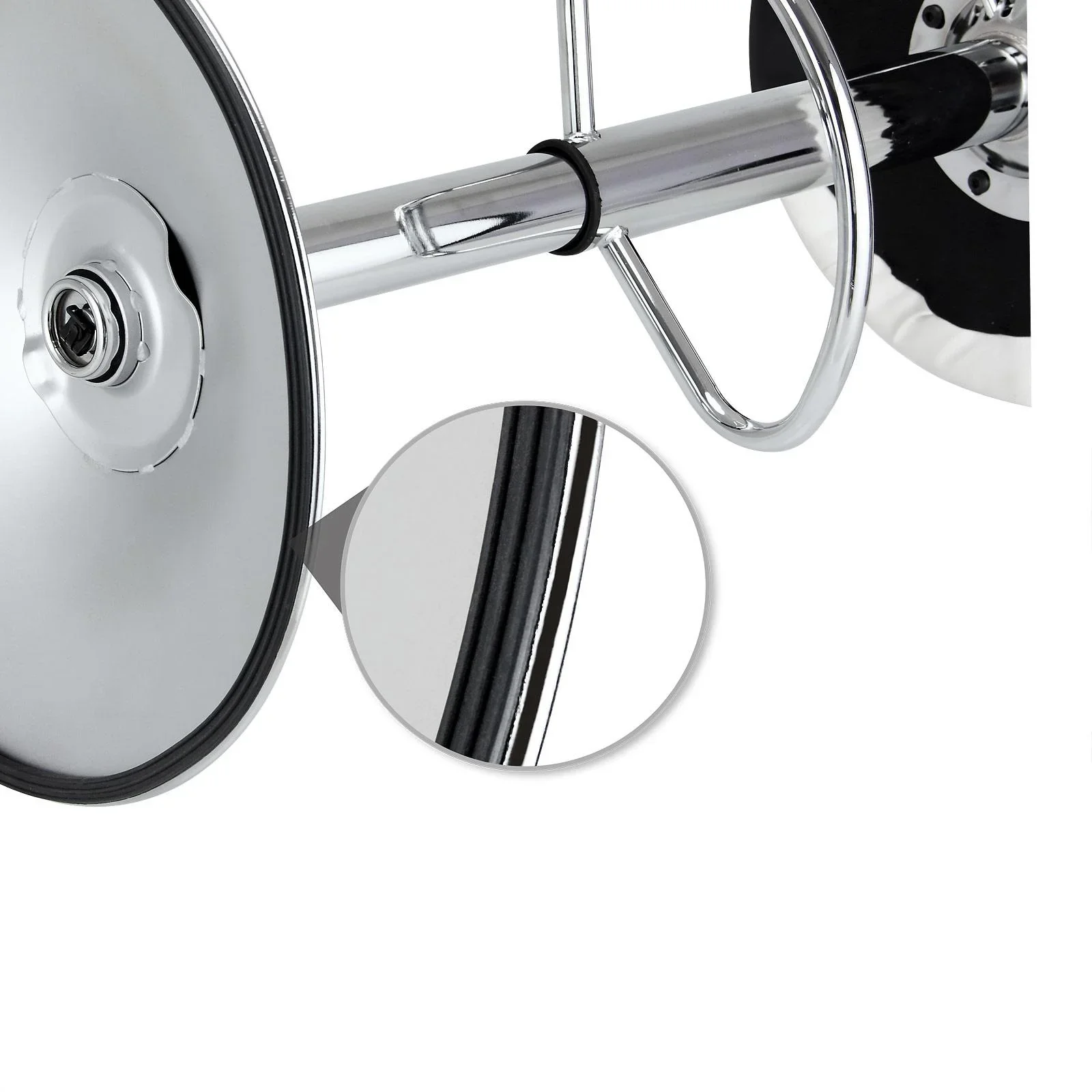 2er-Barhockerset mit Metallrahmen - weiß - 1