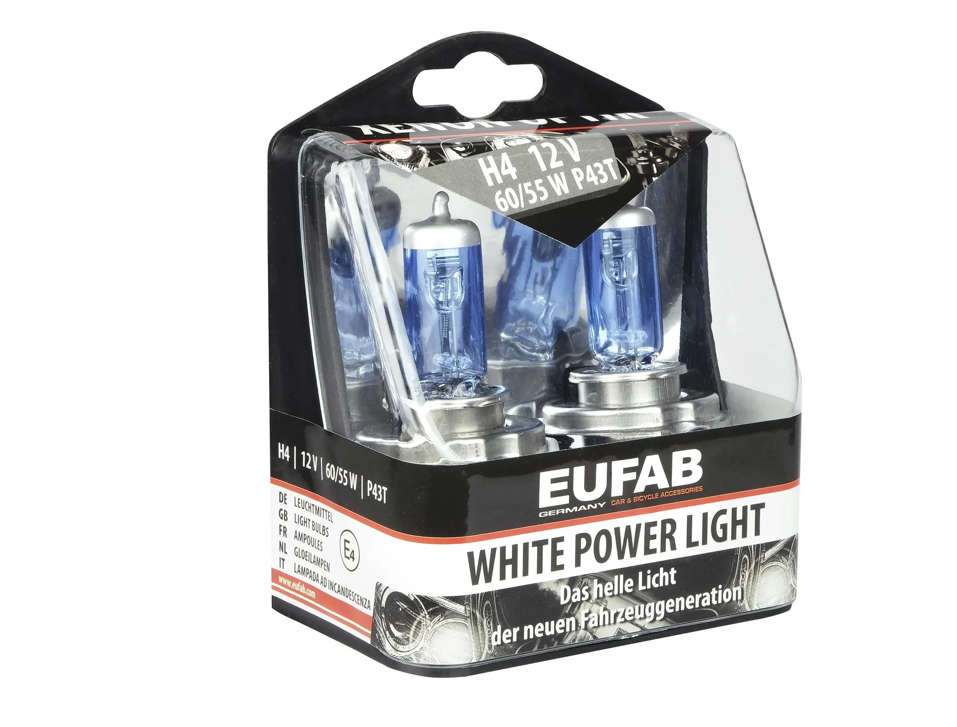 White Power Light 12V H4 60/55W 2er Set - 0
