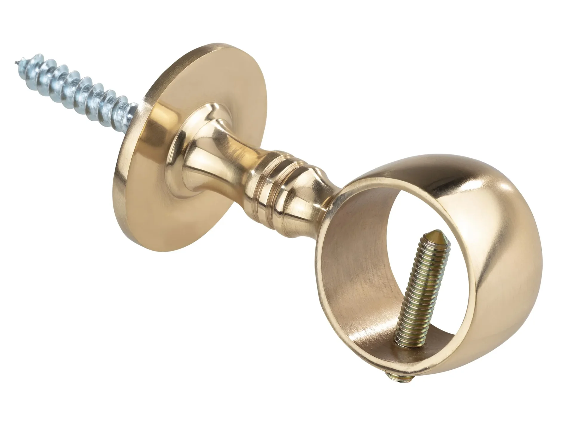 Seilträger mit Stockschraube und Dübel, Messing - 0