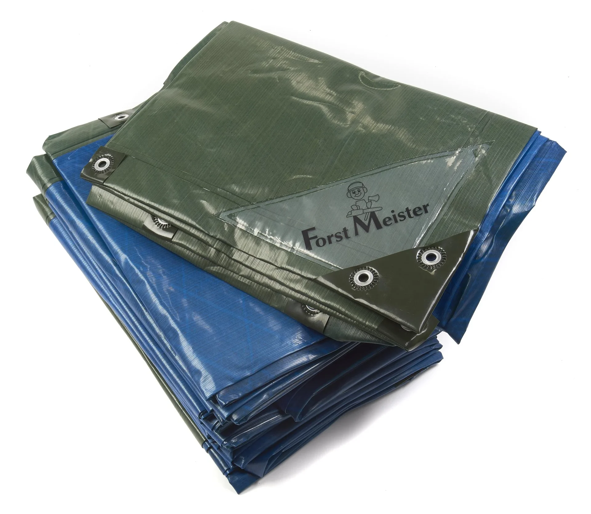 Abdeckplane, grün/blau, super stark 250 g/ m²,6 x 10 m - 1