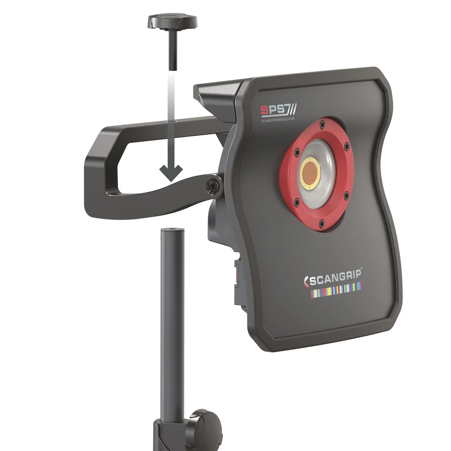 Stativ Höhe 1 - 3 m, Dreibein auf Rollen - 2