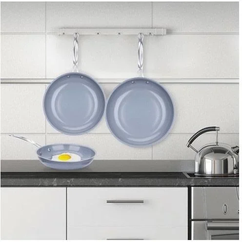 Keramik-Bratpfanne 3er-Set - 20, 24 und 28 cm - Grau - 0