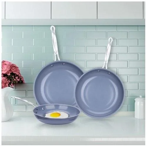 Keramik-Bratpfanne 3er-Set - 20, 24 und 28 cm - Grau - 5