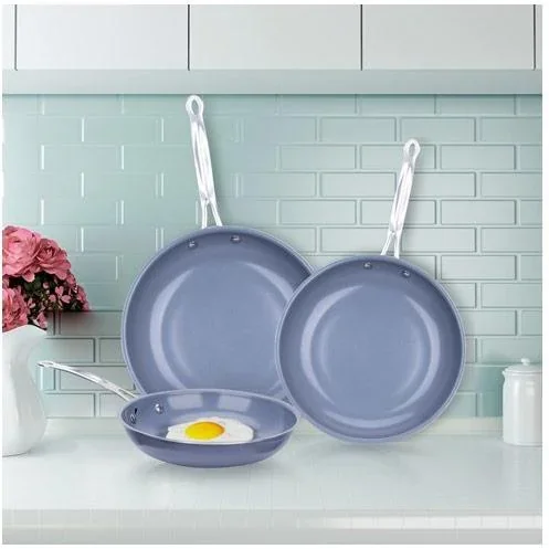 Keramik-Bratpfanne 3er-Set - 20, 24 und 28 cm - Grau - 8