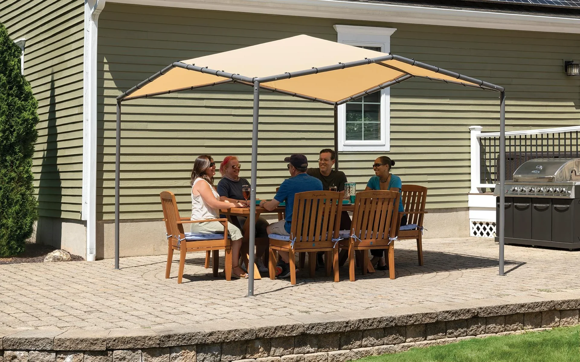 Pavillon Canopy Pacifica 317x317x271 cm Beige - 7