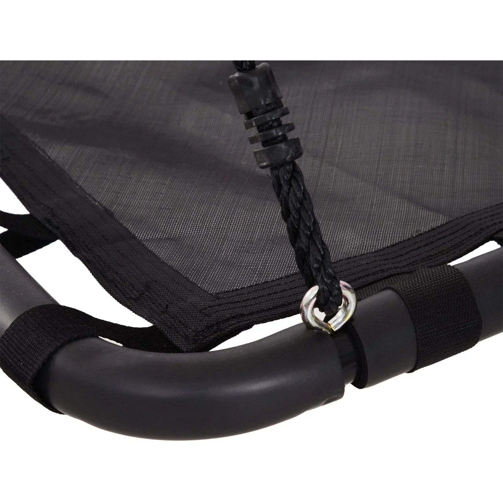 Nestschaukel Kinderschaukel Outdoor Schaukel Gartenschaukel bis 100 kg belastbar Schwarz 100 x 76 x 4 cm - 2