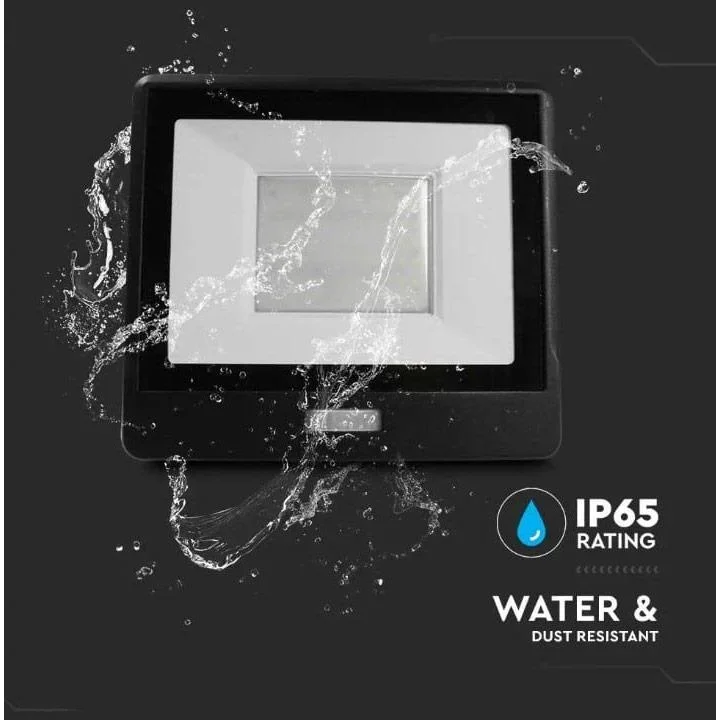 VT-158S LED-Flutlicht mit Sensor - 50 W - 4000 Lm - 4000K - Schwarz - 1