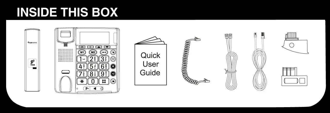Großtastentelefon mit 2 Direktwahltasten und großem Display - 1