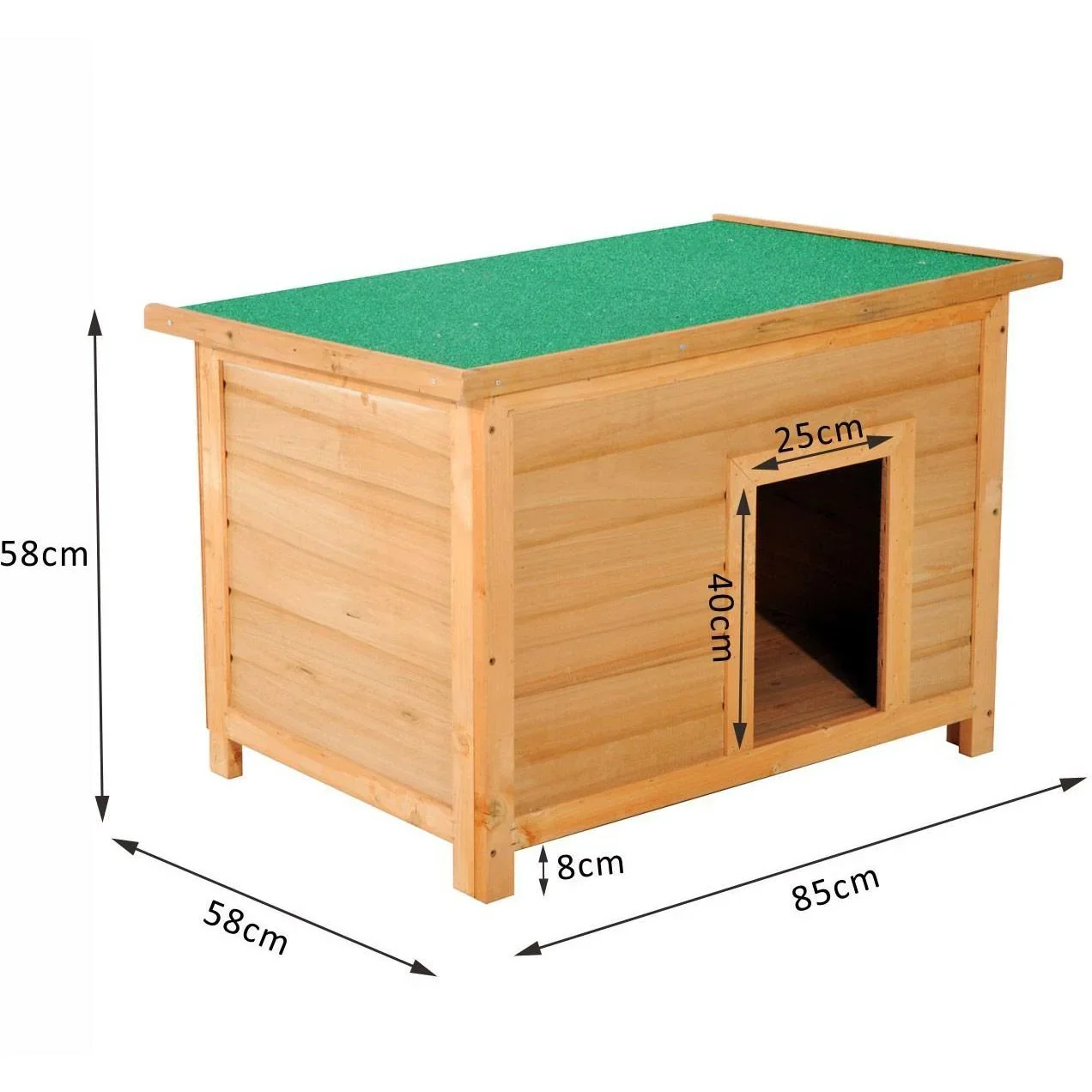 Hundehütte Hundehaus Holz 85x58x58cm - 1