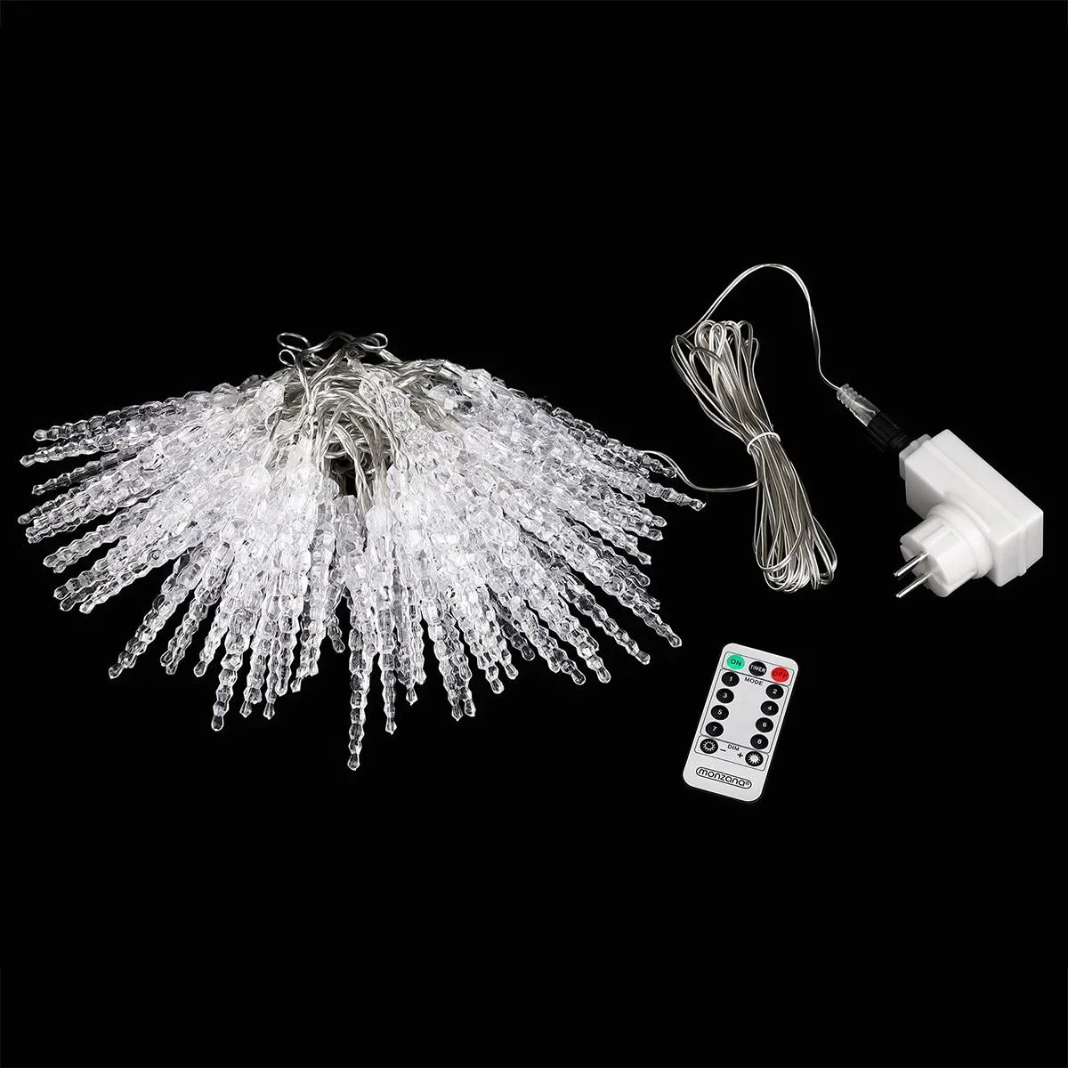 Festliche Lichter - Weihnachtsbeleuchtung - Eiszapfenbeleuchtung - innen und außen inkl. Fernbedienung - 2