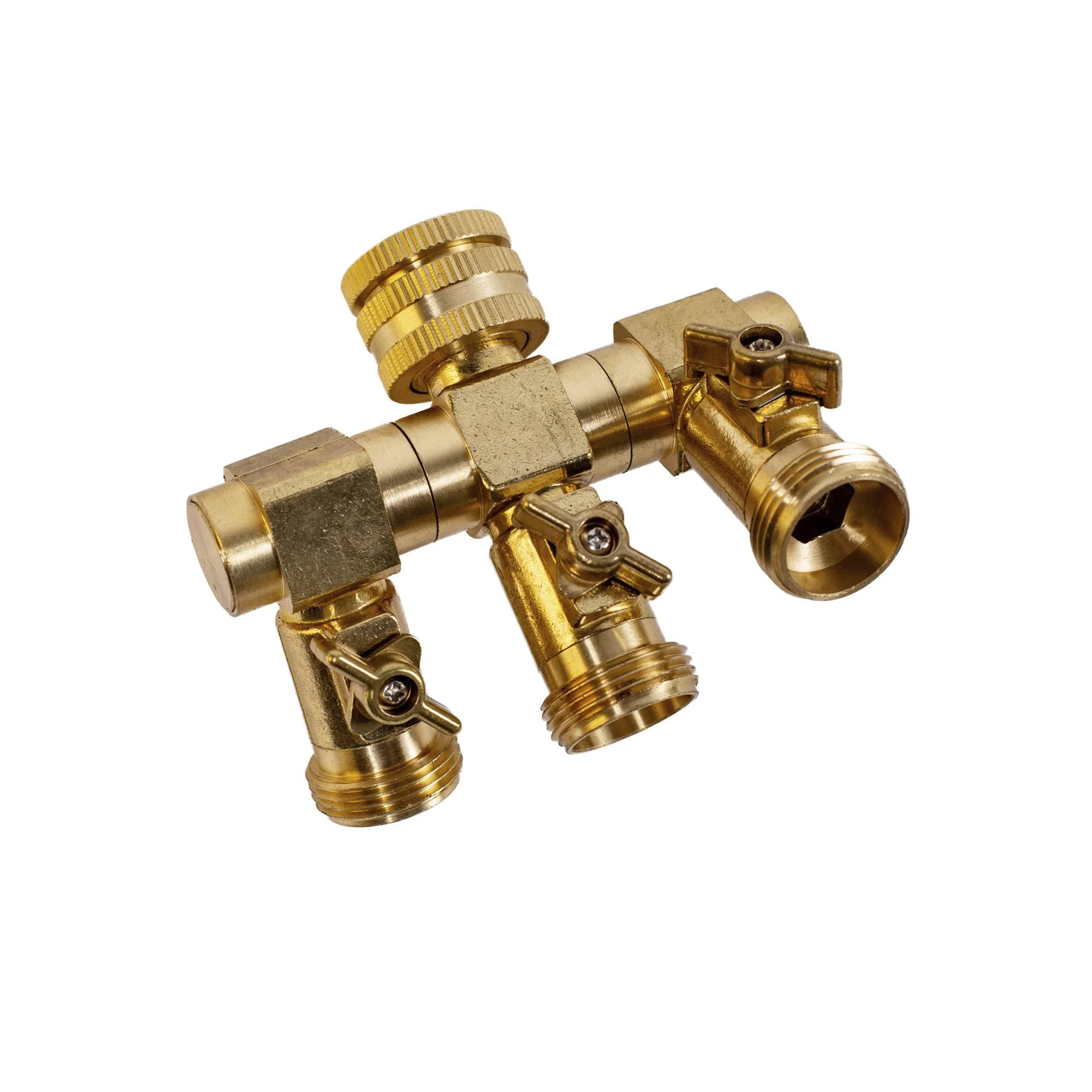 3 Wege Wasserverteiler - 3 Zapfstellen Außengewinde 3/4" - 5