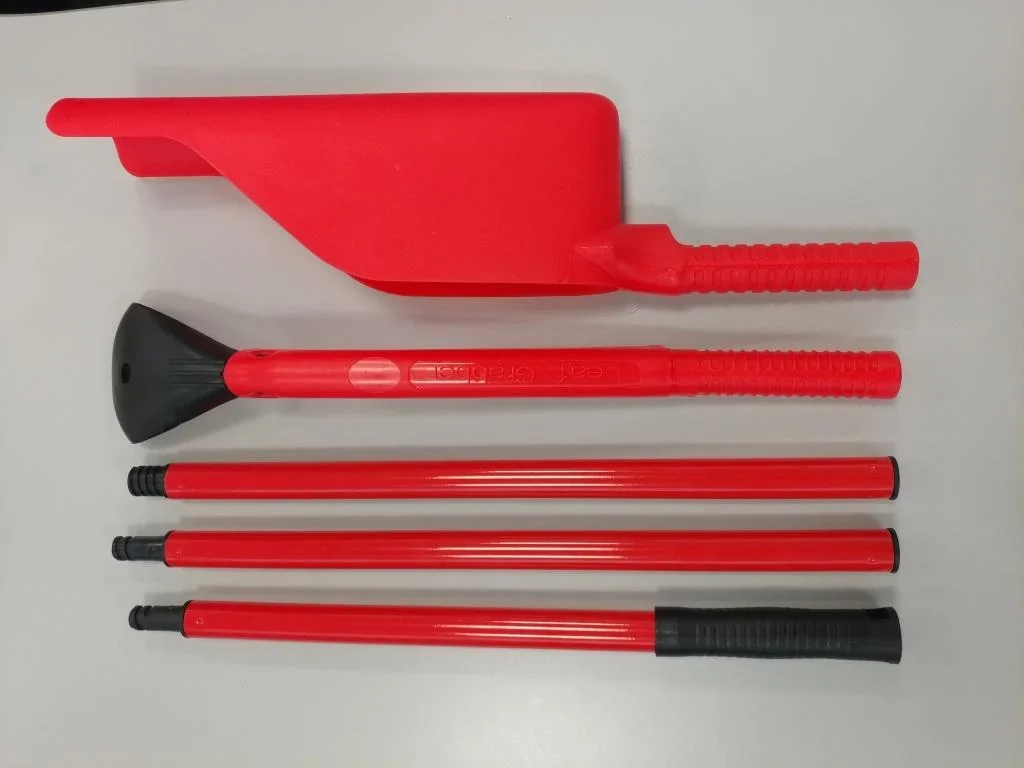 Dachrinnen Reinigungs-Set 5 teilig. Schaufel, Schaber, 3 Steckstiele - 1