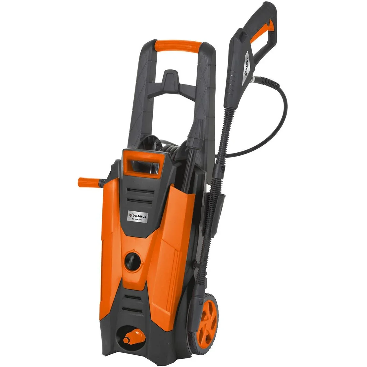 Deltafox Hochdruckreiniger - 2100W - max. Druck 150 bar - 6m Schlauch und 5m Kabel - 35x33x62cm - 1