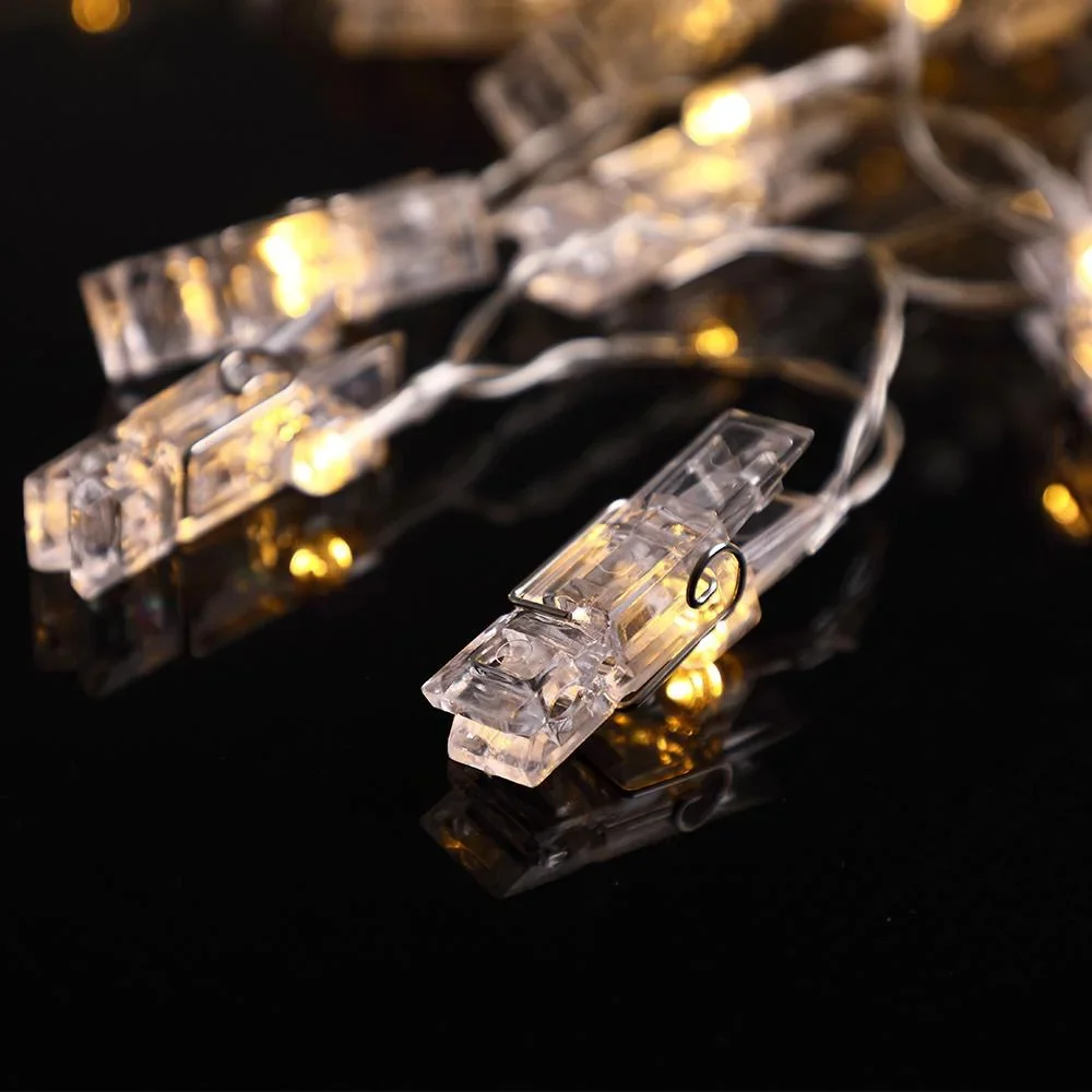 Lichterkette für Bild 5,2m mit 42 Clips und Fernbedienung - 0