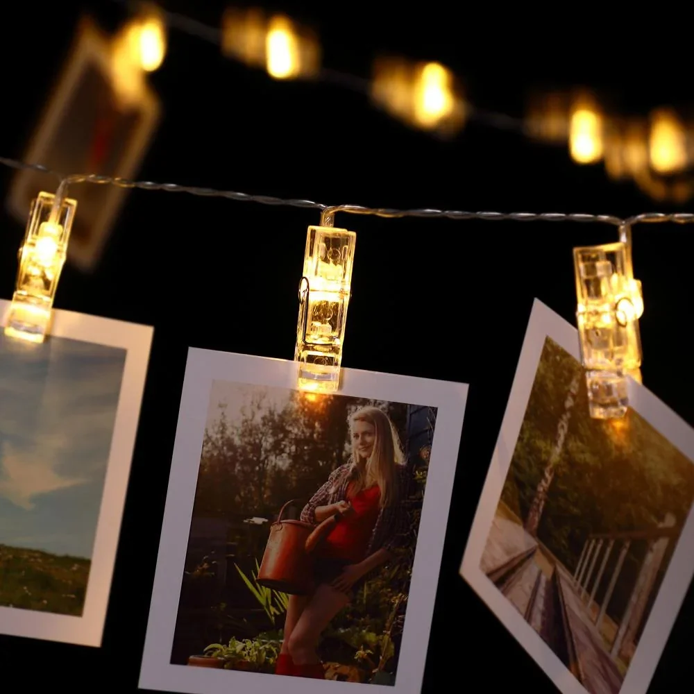 Lichterkette für Bild 5,2m mit 42 Clips und Fernbedienung - 5