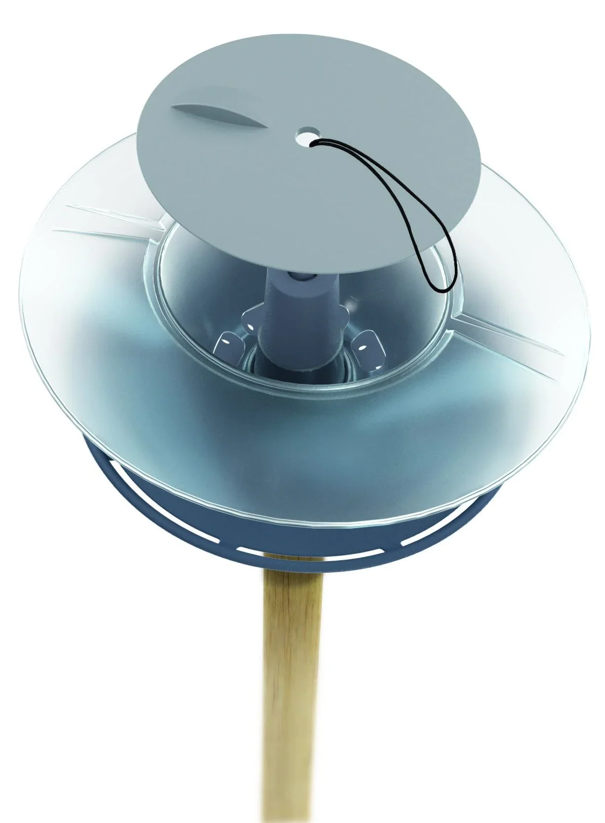 Vogelhaus RUND, steingrau - 1