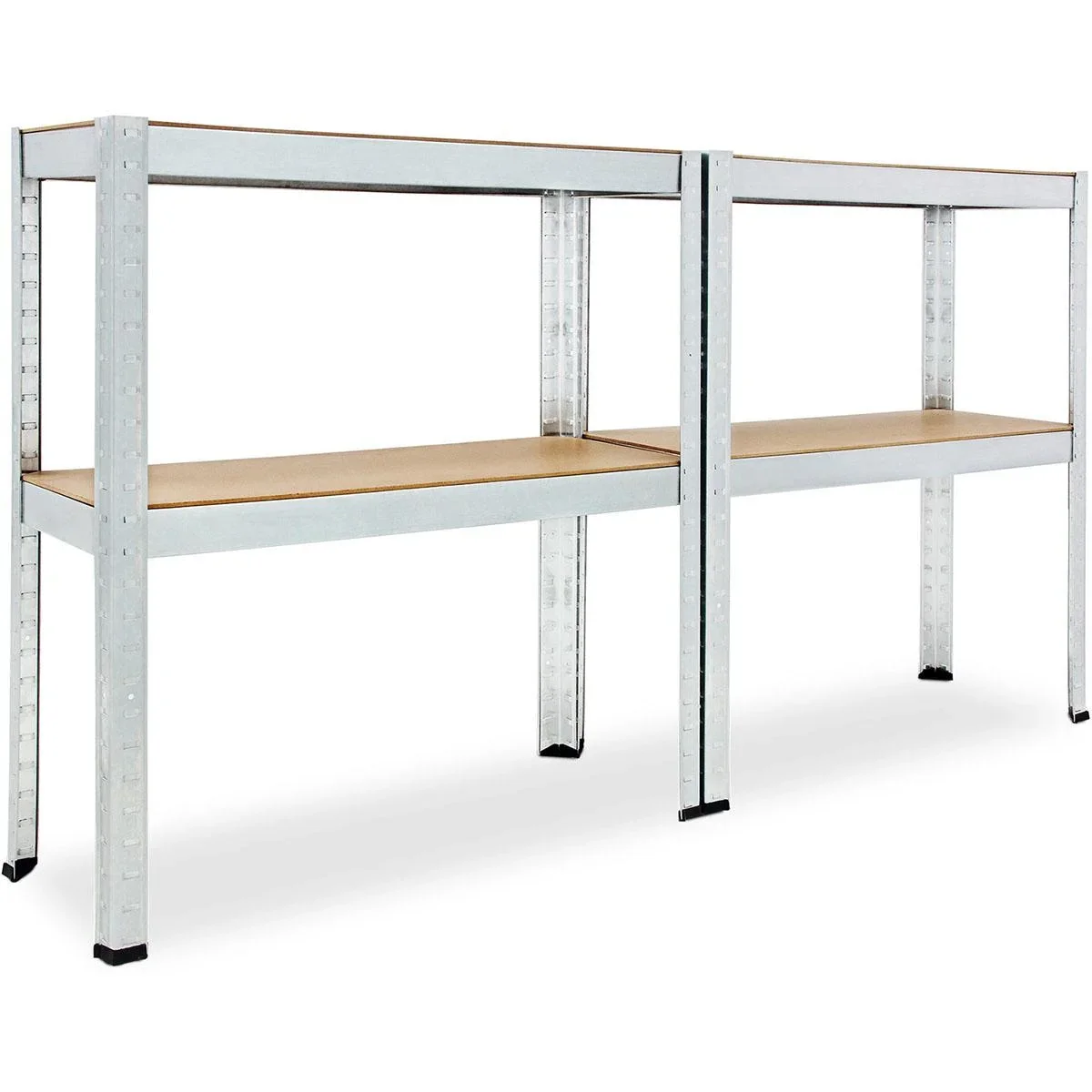 2 Stück Metallregal mit 4 Fachböden - 700kg Kapazität - (HxBxT) 160x90x40 cm - 175kg pro Fachboden - 1