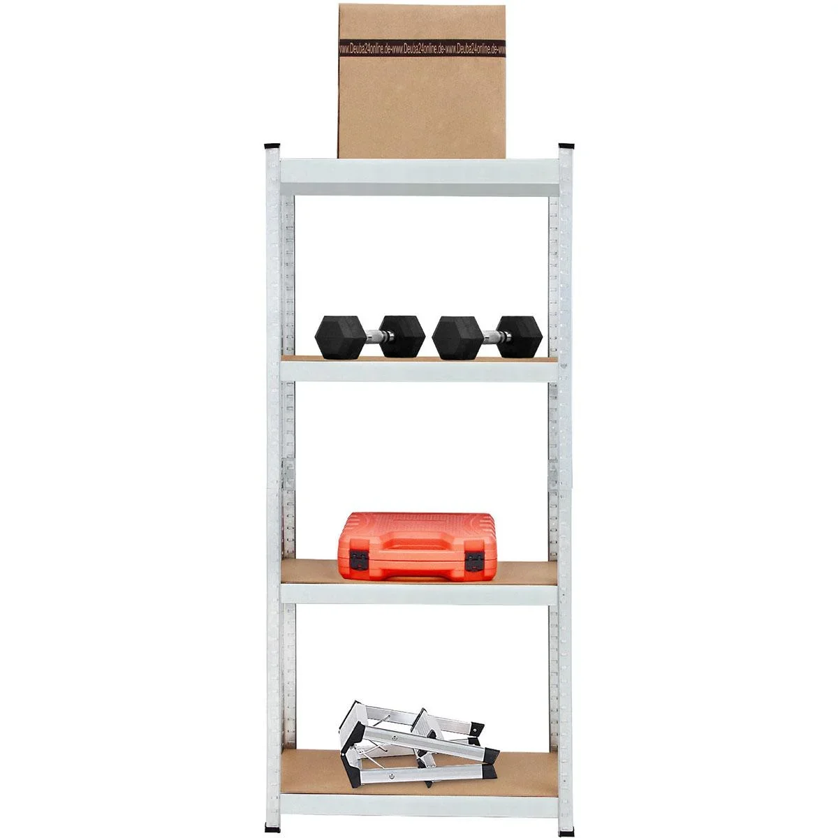 2 Stück Metallregal mit 4 Fachböden - 700kg Kapazität - (HxBxT) 160x90x40 cm - 175kg pro Fachboden - 6