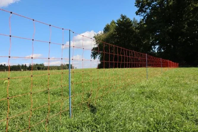 Schafnetz OviNet Premium, 50 m, orange, 90 cm, Einzelspitze - 5